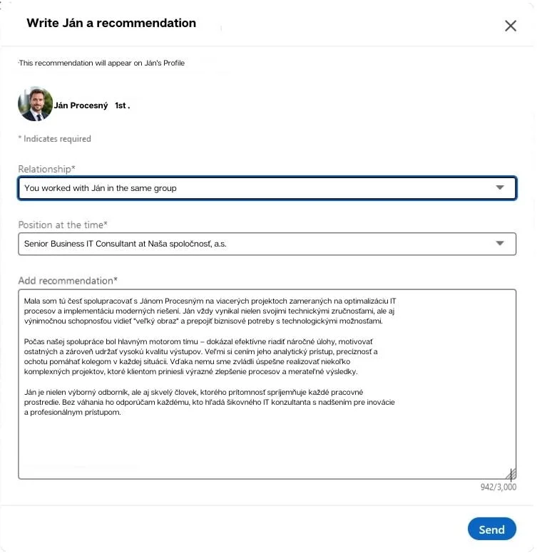 Referencie na LinkedIn – online verejné hodnotenie zamestnancov, zamestnávateľov, kolegov či obchodných partnerov – msg life Slovakia Referencie na LinkedIn – online verejné hodnotenie zamestnancov, zamestnávateľov, kolegov či obchodných partnerov