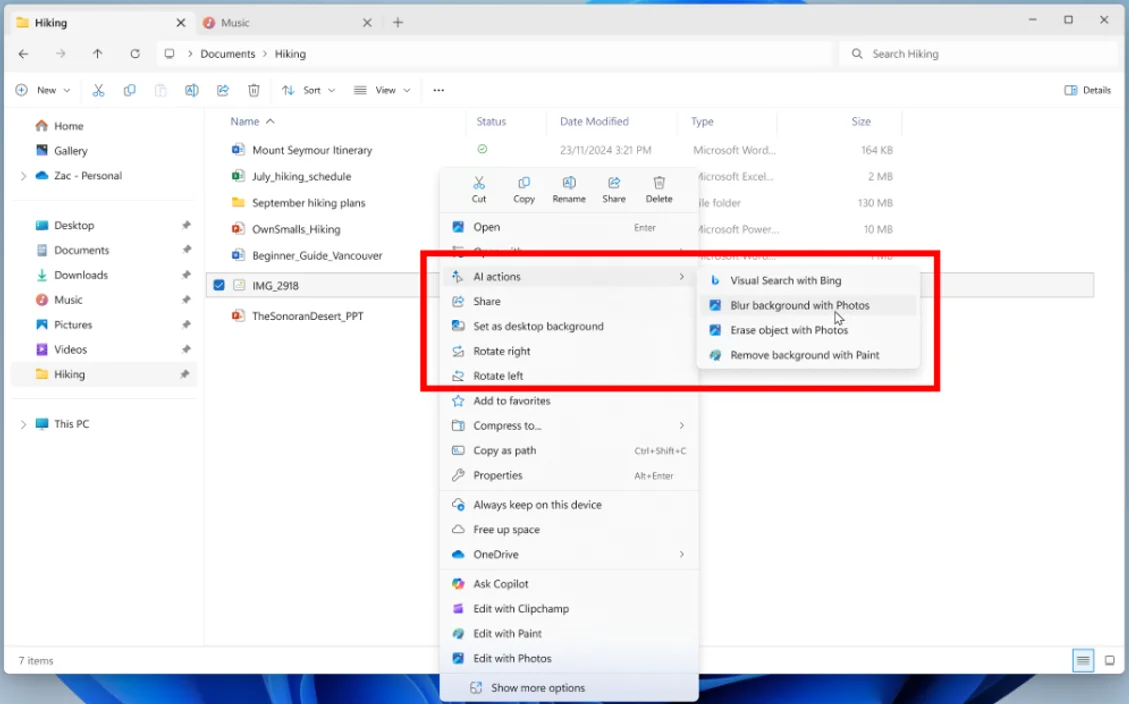 file-explorer-ai-win – msg life Slovakia Prieskumník súborov vo Windows s novou kontextovou ponukou s umelou inteligenciou