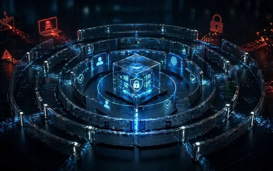 Cybersecurity für Unternehmen: Schutzarchitektur Mehrschichtige Cybersecurity-Architektur für Unternehmen